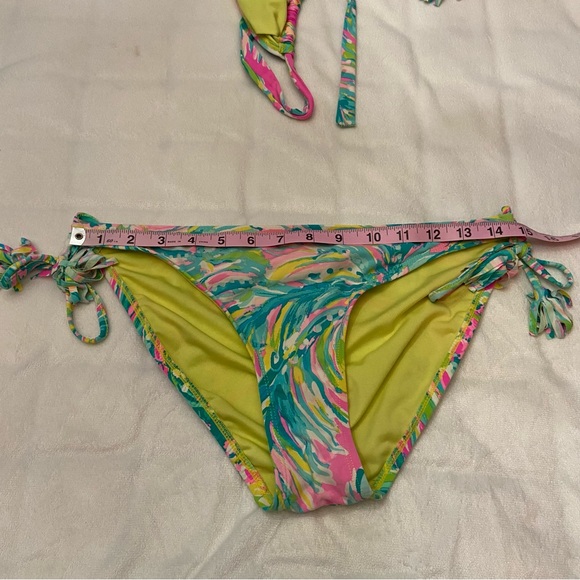 Lilly Pulitzer tropic Pink and Green string Bikini 2239 - Picture 9 of 10